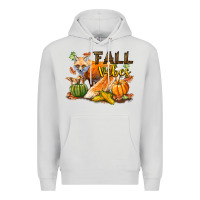 Dove Grey Fall Vibes Fox Premium Hoodie - LillyAllenDesigns