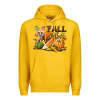 Lemon Fall Vibes Fox Premium Hoodie - LillyAllenDesigns