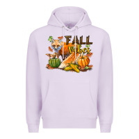 Lilac Fall Vibes Fox Premium Hoodie - LillyAllenDesigns