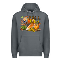 Rock Fall Vibes Fox Premium Hoodie - LillyAllenDesigns