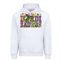 White Mardi saurus Urban Hoodie - NancyCooperArtShop