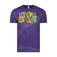 Cloud Purple happy easter with eggs Vintage Tee - Neo Western