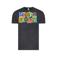 Vintage Black happy easter with eggs Vintage Tee - Neo Western