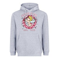 Heather Grey cupid co Heavyweight Hoodie - MaliasSmallBusiness