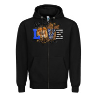 Black For The Love Of The Lions Zipper Hoodie - LillyAllenDesigns