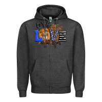 Charcoal Heather For The Love Of The Lions Zipper Hoodie - LillyAllenDesigns