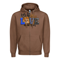 Chestnut For The Love Of The Lions Zipper Hoodie - LillyAllenDesigns