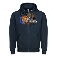 Navy For The Love Of The Lions Zipper Hoodie - LillyAllenDesigns