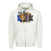 Oatmeal Heather For The Love Of The Lions Zipper Hoodie - LillyAllenDesigns
