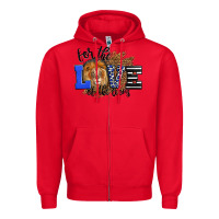 Red For The Love Of The Lions Zipper Hoodie - LillyAllenDesigns