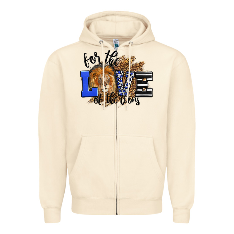 For The Love Of The Lions Zipper Hoodie by LillyAllenDesigns | Teevron