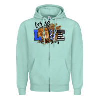 Seafoam For The Love Of The Lions Zipper Hoodie - LillyAllenDesigns