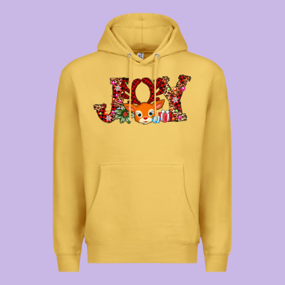 Joy Reindeer Premium Hoodie Designed By Adodesignshop