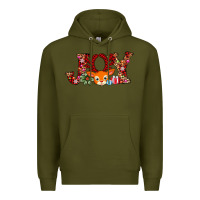 Army Green joy reindeer Premium Hoodie - AdoDesignShop