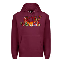 Burgundy joy reindeer Premium Hoodie - AdoDesignShop