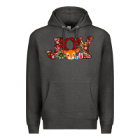 Charcoal Heather joy reindeer Premium Hoodie - AdoDesignShop