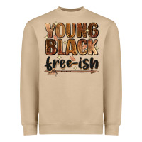 Young Black Free-ish Heavyweight Sweatshirt | Teevron