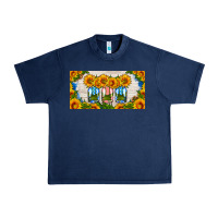 Navy american mason jar sunflower license plate Urban Heavy Tee - HRA Design Shop