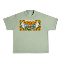 Oil Green american mason jar sunflower license plate Urban Heavy Tee - HRA Design Shop