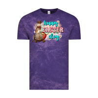 Cloud Purple Happy Easter Day rodeo Easter Day Vintage Tee - CowGirlArtShop