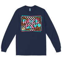 Navy race day Long Sleeve Tee - AdoDesignShop
