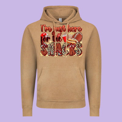 I'm Just Here For The Snacks American Football Vintage Hoodie Designed By Zillion Design Studio