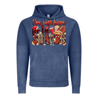 Vintage Denim i'm just here for the snacks american football Vintage Hoodie - Zillion Design Studio
