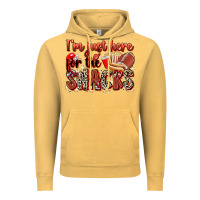 Vintage Mustard i'm just here for the snacks american football Vintage Hoodie - Zillion Design Studio