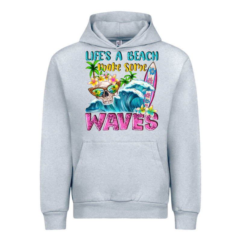 Life's A Beach Make Some Waves Urban Hoodie by NancyCooperArtShop | Teevron
