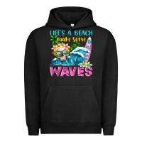 Pigment Black Life's a beach make some waves Urban Hoodie - NancyCooperArtShop
