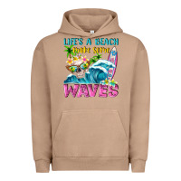 Pigment Burro Life's a beach make some waves Urban Hoodie - NancyCooperArtShop