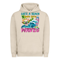 Pigment French Oak Life's a beach make some waves Urban Hoodie - NancyCooperArtShop