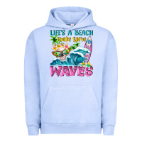 Pigment Grape Ice Life's a beach make some waves Urban Hoodie - NancyCooperArtShop