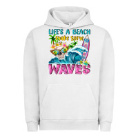 Pigment Lunar Rock Life's a beach make some waves Urban Hoodie - NancyCooperArtShop