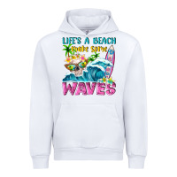 White Life's a beach make some waves Urban Hoodie - NancyCooperArtShop
