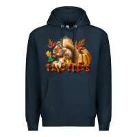 Navy Fall Vibes Squirrel Premium Hoodie - LillyAllenDesigns