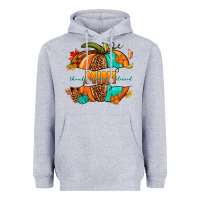 Heather Grey Thankful grateful blessed mini pumpkin Heavyweight Hoodie - NancyCooperArtShop