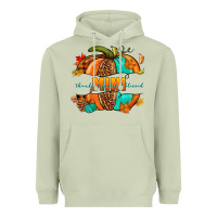 Matcha Thankful grateful blessed mini pumpkin Heavyweight Hoodie - NancyCooperArtShop