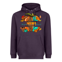 Plum Thankful grateful blessed mini pumpkin Heavyweight Hoodie - NancyCooperArtShop