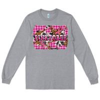 Heather Grey pinktober with cancer ribbon Long Sleeve Tee - AdoDesignShop