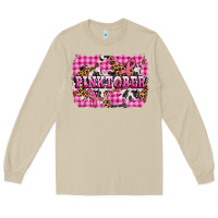 Mushroom pinktober with cancer ribbon Long Sleeve Tee - AdoDesignShop