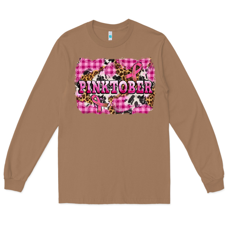 Pinktober With Cancer Ribbon Long Sleeve Tee by AdoDesignShop | Teevron