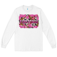 White pinktober with cancer ribbon Long Sleeve Tee - AdoDesignShop