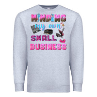 Heather Grey mind my own small business Premium Sweatshirt - NancyCooperArtShop