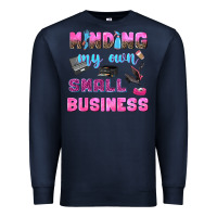 Navy mind my own small business Premium Sweatshirt - NancyCooperArtShop