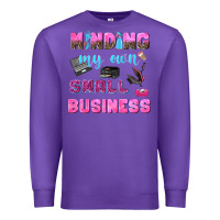 Purple mind my own small business Premium Sweatshirt - NancyCooperArtShop