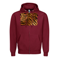 Burgundy handdrawn tiger pattern background Zipper Hoodie - BarkalooDesign