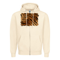 Sandshell handdrawn tiger pattern background Zipper Hoodie - BarkalooDesign
