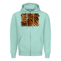 Seafoam handdrawn tiger pattern background Zipper Hoodie - BarkalooDesign