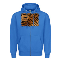True Royal handdrawn tiger pattern background Zipper Hoodie - BarkalooDesign